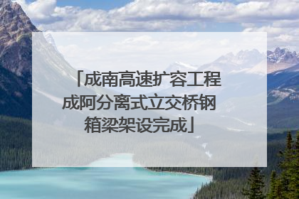 成南高速扩容工程成阿分离式立交桥钢箱梁架设完成