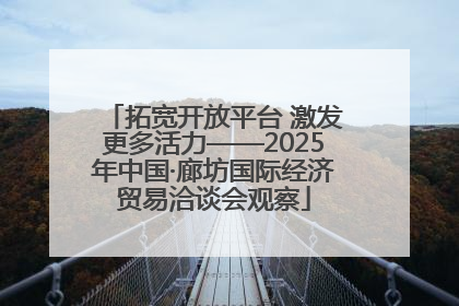 拓宽开放平台 激发更多活力——2025年中国·廊坊国际经济贸易洽谈会观察