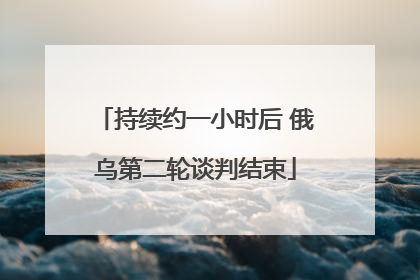 持续约一小时后 俄乌第二轮谈判结束