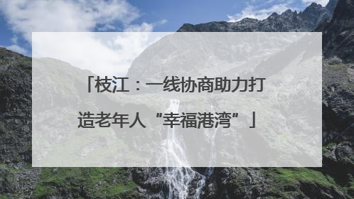 枝江：一线协商助力打造老年人“幸福港湾”