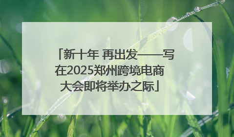 新十年 再出发——写在2025郑州跨境电商大会即将举办之际