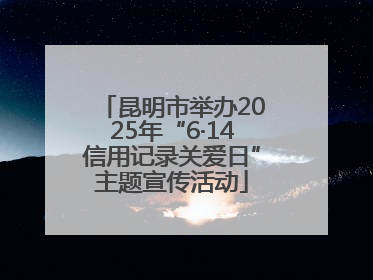 昆明市举办2025年“6·14信用记录关爱日”主题宣传活动