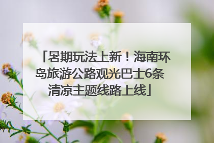 暑期玩法上新！海南环岛旅游公路观光巴士6条清凉主题线路上线
