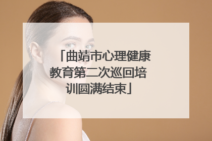 曲靖市心理健康教育第二次巡回培训圆满结束