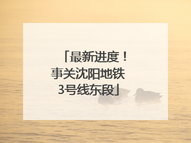 最新进度！事关沈阳地铁3号线东段