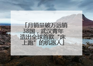 月销量破万远销38国，武汉青年造出全球首款“床上跑”的机器人