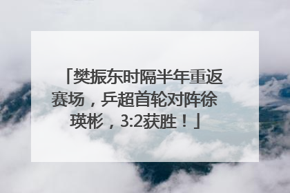 樊振东时隔半年重返赛场，乒超首轮对阵徐瑛彬，3:2获胜！