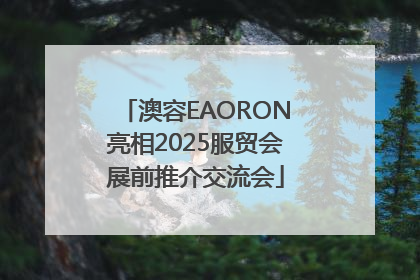 澳容EAORON亮相2025服贸会展前推介交流会