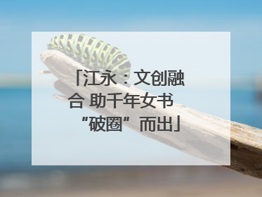 江永：文创融合 助千年女书“破圈”而出