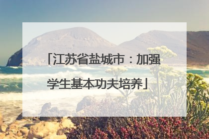 江苏省盐城市：加强学生基本功夫培养