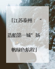 江苏泰州：“造船第一城”扬帆绿色航程