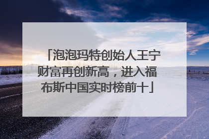 泡泡玛特创始人王宁财富再创新高，进入福布斯中国实时榜前十