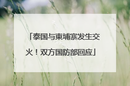 泰国与柬埔寨发生交火！双方国防部回应