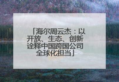 海尔周云杰：以开放、生态、创新诠释中国跨国公司全球化担当