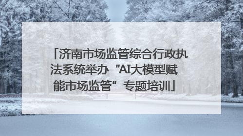 济南市场监管综合行政执法系统举办“AI大模型赋能市场监管”专题培训