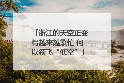 浙江的天空正变得越来越繁忙 何以领飞“低空”