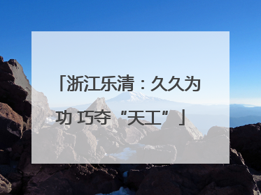 浙江乐清：久久为功 巧夺“天工”