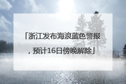 浙江发布海浪蓝色警报，预计16日傍晚解除