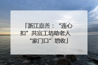 浙江嘉善：“连心扣”共富工坊助老人“家门口”增收