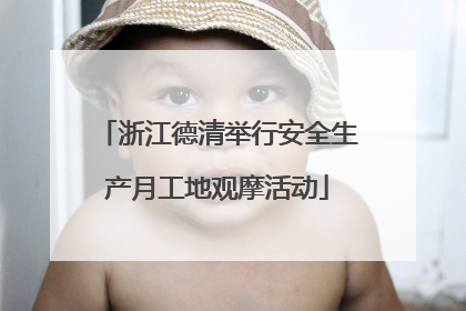 浙江德清举行安全生产月工地观摩活动