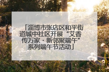 淄博市张店区和平街道城中社区开展“艾香传万家・新邻聚端午”系列端午节活动