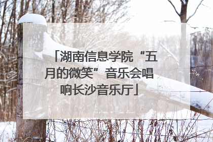 湖南信息学院“五月的微笑”音乐会唱响长沙音乐厅
