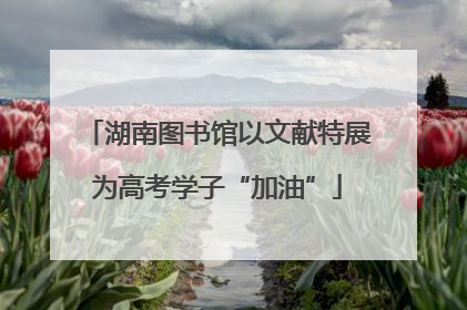 湖南图书馆以文献特展为高考学子“加油”