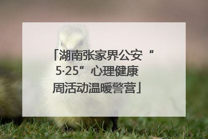 湖南张家界公安“5·25”心理健康周活动温暖警营