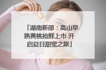 湖南新邵：高山早熟黄桃抢鲜上市 开启夏日甜蜜之旅