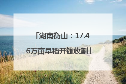 湖南衡山：17.46万亩早稻开镰收割