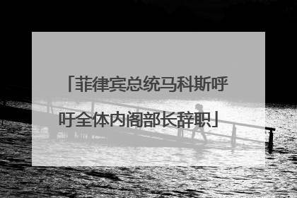 菲律宾总统马科斯呼吁全体内阁部长辞职