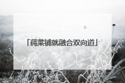 莼菜铺就融合双向道