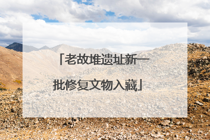 老故堆遗址新一批修复文物入藏