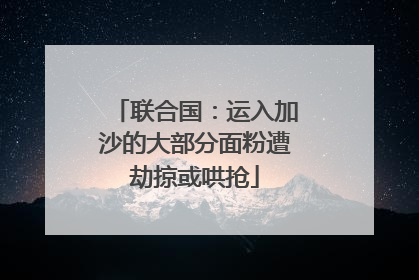 联合国：运入加沙的大部分面粉遭劫掠或哄抢