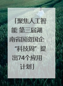 聚焦人工智能 第三届湖南省国资国企“科技周”提出74个应用计划