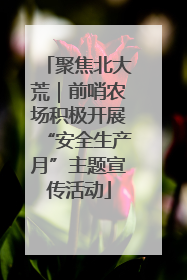 聚焦北大荒｜前哨农场积极开展“安全生产月”主题宣传活动