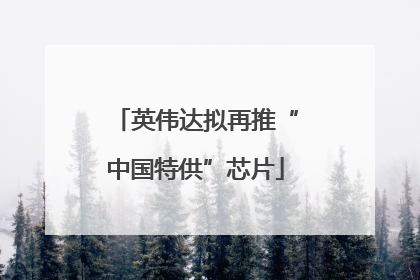 英伟达拟再推“中国特供”芯片