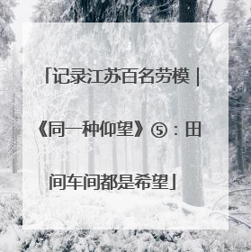 记录江苏百名劳模｜《同一种仰望》⑤：田间车间都是希望
