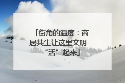 街角的温度：商居共生让这里文明“活”起来