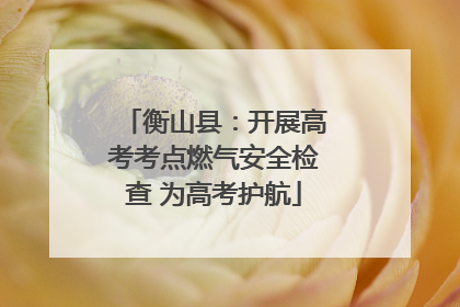 衡山县：开展高考考点燃气安全检查 为高考护航