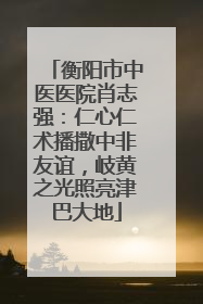 衡阳市中医医院肖志强：仁心仁术播撒中非友谊，岐黄之光照亮津巴大地