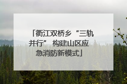 衢江双桥乡“三轨并行” 构建山区应急消防新模式