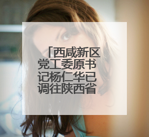 西咸新区党工委原书记杨仁华已调往陕西省人大常委会任职
