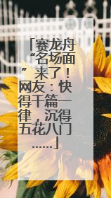 赛龙舟“名场面”来了！网友：快得千篇一律，沉得五花八门……