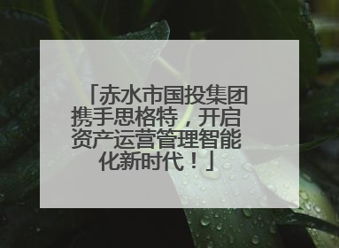 赤水市国投集团携手思格特，开启资产运营管理智能化新时代！