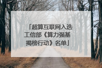 超算互联网入选工信部《算力强基揭榜行动》名单