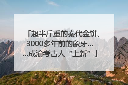 超半斤重的秦代金饼、3000多年前的象牙……成渝考古人“上新”