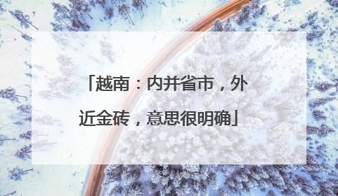 越南：内并省市，外近金砖，意思很明确