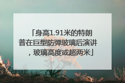 身高1.91米的特朗普在巨型防弹玻璃后演讲，玻璃高度或超两米