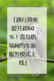 通行效率提升超60%！青岛机场网约车新服务模式上线